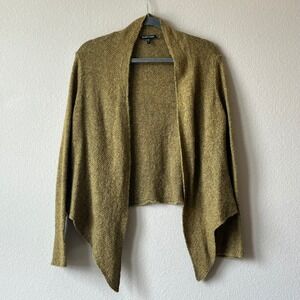 Eileen Fisher Italian Yarn Cardigan Wool Mohair Cashmere Blend Olive Green